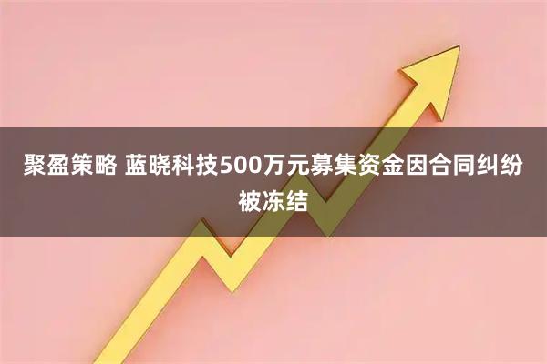 聚盈策略 蓝晓科技500万元募集资金因合同纠纷被冻结